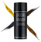 HAIR MASS | 27.5g Hair Thickening & Building Fibers for Thinning Hair | Natural Ingredients | Undetectable Fibres | Thin To Thicker Hair in Seconds | Unisex Hair Loss Concealer Fibre (LIGHT BROWN)