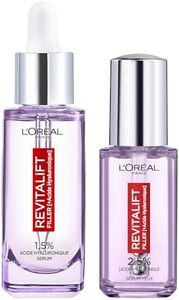 L'Oréal Paris - Routine Acido Ialuronico Siero Viso & Siero Occhi Revitalift Filler - Per Tutti i Tipi di Pelle - 2 Prodotti