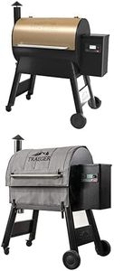 Bundle of Traeger Grills Pro Series 780 Wood Pellet Grill and Smoker with WIFI Smart Home Technology, Bronze + Traeger Pellet Grills BAC627 Pro 780 Insulation Blanket, Grey