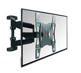 Vogel's BASE 45L full-motion TV wall mount for 40-82 inch TVs, max. 99 lbs (45 kg), swivels up to 180º, tiltable, TV wall mount, max. VESA 600x400, Universal compatibility, Black