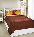 Amazon Brand - Solimo Microfiber Reversible Comforter, Double (Subtle Beige and Walnut Brown, 200 GSM)