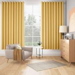 Wakefit Curtains 7 feet Long Set of 2, Blackout Curtains, Door Curtains 7 feet, Curtains for Living Room, Polyester Solid Curtains,Decoration Items for Home Décor, Diwali Gifts (Bishop Yellow)