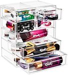 Sorbus Acrylic Drawer Makeup Organizer with Removable Drawers 4 Large and 2 Small Drawers - MUP-STRG42