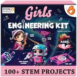 ButterflyEdufields 100+ STEM Engineering Project Kit for Girls Ages 8 10 12 15 Years | Ultimate DIY Science Experiments for Kids | Educational Engineering Toys Best Birthday Gift idea