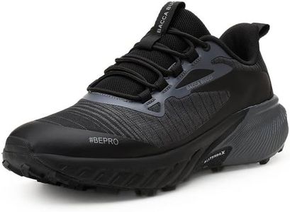 Bacca Bucci TrekZON Men’s Outdoor Trekking & Trail Running Shoes with AllTerraX Grip Outsole Carbon Black UK 8