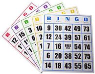 Yuanhe Easy Read Jumbo Bingo Paper Game Cards 50 Bingo Cards in 5 Colors