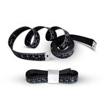 WIN TAPE SET of 2 Soft Tape Measure, Black Color Sewing Tape Measure, Measuring Tape for body and Cloth (205cm / 80'')