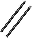 Garbuildman Adjustable Extension Pole Tube Bar for Outdoor Shepherds Hook, 2 pcs, Shiny Black