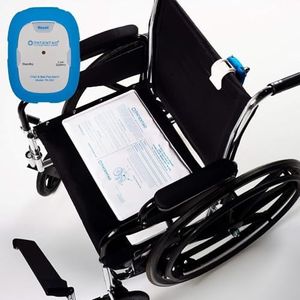 Patient Aid Chair Alarm with 10" x 15" Motion Sensor Pad and Wired Device with Rubber Casing, Ring Sound and Mounting Options, AC Adapter and Battery Powered Wandering and Fall Prevention for Elderly