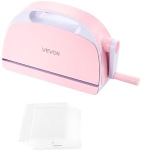 VEVOR Manual Die Cutting and Embossing Machine, 9" Opening, Portable Die Cut Machine with Cutting Plates, Ergonomic Handle, Easy to Store, for Arts and Crafts, Scrapbooking, Card Making, Crafting