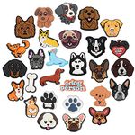 mortd Dog Shoe Decoration Charms, 30PCS Cute Animal Dog Pet Shoe Charms Pack Fit for Shoe Wristband Sandals, PVC Shoe Charm Accessories for Party Favor Holiday Birthday Gifts, Polyvinyl Chloride