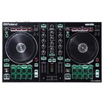 Roland DJ-202 Compact DJ Controller | 2-Channel, 4-Deck Controller for Serato DJ Lite | Large, Low-Latency Platters | Iconic Roland Drum Kit Sounds | Advanced ACB Technology | Compatible with Spotify