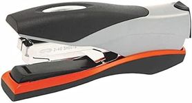 Rexel Optima 40 Low Force Stapler, 40 Sheet Capacity, Flat Clinch Stapling, 26/6 Staples Included, Silver/Black, 2102357