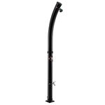 COSTWAY 20L/35L/38L Solar Heated Shower, Temperature Adjustment 2-Section Garden Pool Shower with 360 Degree Shower Tap, Handheld Shower Head & Foot Faucet (20L Without Handheld Head, Black)