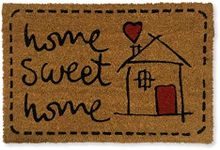 Koko Doormats Coconut Doormat Home Sweet Home Original and Fun/Natural Coconut Fibre Based PVC, 40 x 60 cm. for Outdoor and Indoor Use