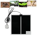 FIPASEN Reptile Heating Mat, Reptile Heating Pad with Temperature Adjustment for Reptiles Tortoise Snakes Lizard Gecko Hermit Crab Turtle Amphibians - Removable Terrarium Heat Mats(14W, 11x11 inches)