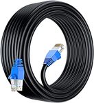 MutecPower 50m CAT6 Outdoor waterproof Direct Burial Ethernet Network Cable - UTP - CCA - 550 Mhz - Black 50 meter