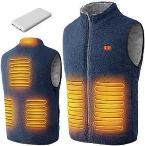 LABCOOL Heated Vest for Men Women with 10000mAh Power Pack Included, Polar Fleece Body Warmer, Rechargeable USB Warm Vest