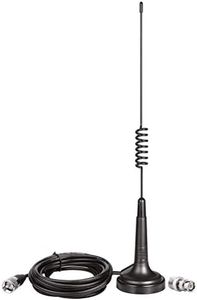 Bingfu CB Antenna 27MHz CB Radio Antenna Magnetic Base Handheld CB Antenna PL259 & BNC Male Compatible with Cobra Midland Uniden Maxon President Vehicle Car Truck Mobile CB Radio Handheld CB Radio