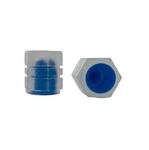 Car Tyre Valve Caps/Dust Covers Fluorescent, Universal fit for Cars, e Scooter, Motorbikes, Vans, Pushchairs, Wheelbarrows & Bicycle (8pc BLUE Pack)