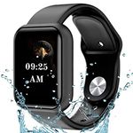 Lapras { SUMMER OFFER with 12 Years Warranty } Waterproof SmartWatch for Android Phones with Heart Rate & Blood Pressure Monitor, Sleep Monitor, Information Reminder & Step Counter Fitness Tracker for Men, Women and Kids (Black Color)