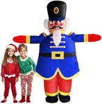 Christmas Inflatable Nutcracker Soldier Costume HalloweenBlow-up Costume for Adult/Halloween/Christmas Parade (Blue)