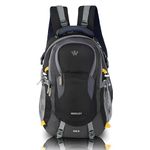 Wesley Spartan Unisex Travel Hiking Laptop Bag fits Upto 17.3 inch with Raincover and Internal Organiser Backpack Rucksack College Backpack (Grey Black)