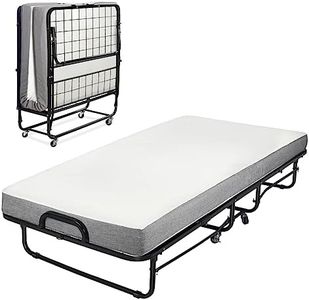 Milliard Diplomat Folding Bed – Cot Size - with Luxurious Memory Foam Mattress and a Super Strong Sturdy Frame – 75” x 31