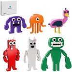 512 Pieces 6 in 1 Ban Ban, Jumbo Josh, Opila Bird, Captain Fiddles, Banbaleena, Stinger Flynn Building Blocks Kit; Monster Chasing You Horror Game Doll Plush Toy Figure for Kids and Adults, 2023 New