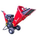 Rotatech 7HP Petrol Wood Chipper 100mm Heavy Duty Garden Shredder Mulcher – Self-Feeding Chipper for Branches up to 4 Inches
