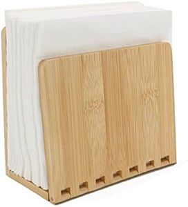 Portatovaglioli in bambù, regolabile in legno, per sala da pranzo, picnic, tavolo da cucina per interni ed esterni, dispenser per tavolo (Original)