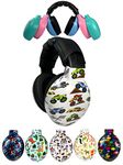 ZIPZ Baby & Toddler Earmuffs – Innovative Design – Change Colors with Magnetic Shells – Hearing Protection Headphones 0-4 yrs (Cars Trucks)