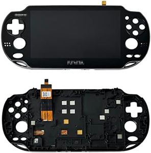 Partsatoz Black LCD Display Touch Screen Digitizer Glass Assembly with Bezel Replacement for Playstation PS Vita PSV 1000 1001 PCH-1001 PCH-1101