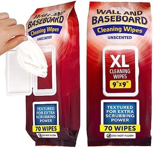 IMPRESA [2 Pack] XL Wall and Baseboard Cleaner Wipes - Wall Cleaner for Dirty Walls & Baseboards - Wall Cleaner for Painted Walls - Wall Stain Remover & Baseboard Cleaning - Cleaning Wipes - 140 CT