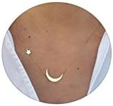 ASCOMY Dainty 14K Gold Plated Moon 