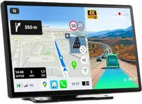 9" Wireless Carplay Screen with 4K Dash Cam, Portable Apple Carplay and Android Auto Car Stereo, ADAS, 1080P Backup Camera, Voice Control, Phone Mirroring, Navigation