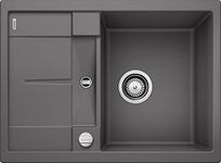 Blanco Metra Silgranit PuraDur Kitchen Sink,Gray (felsgrau),45cm Base Cabinet