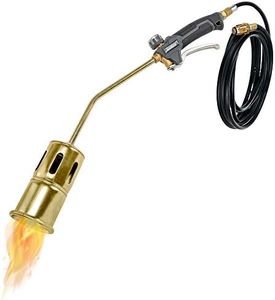 Ivation 320,000 BTU Propane Torch, Heavy Duty Weed Burner, Extra Long 12’ Hose, Adjustable Flame Control, Outdoor Weed Killer for Weeds, Snow Melting, Roofing, Roads & More