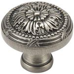 Cosmas 9460AS Antique Silver Cabinet Hardware Round Knob - 1-1/4" Diameter - 10 Pack