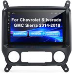 4G +32G Car Stereo Radio for 2014-2018 Chevrolet Silverado & GMC Sierra,Android 12 Wireless CarPlay Android Auto Silverado Radio Support Back-up Camera/Voice Contro/Map Navigation/FM Radio/SWC