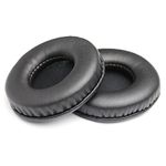 Replacement Earpads Leather Ear Cushions Spare Ear Pads Kit fit for Most Headphone Models: AKG,HifiMan,ATH,Philips,Fostex,Sony,Beats by Dr. Dre and More,Universal Diameter 75MM(1Pair Black)