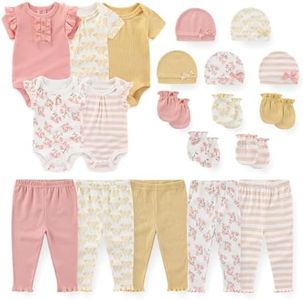 JELYLOVE Unisex Baby Boy Girl Bodysuits Sets 20 Pack Cotton Casual New Born Clothes Comfort Infant Outfit Essentials