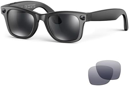 AI Smart Glasses for Men Women,8MP 2K HD Camera Glasses,AI Voice Control,AI Photo Recognition,Real-Time Translation,Smart Sunglasses with Bluetooth Call,IP67 Waterproof for Driving,Outdoor,+2 Lenses.