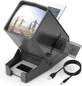 DIGITNOW!35mm Slide and Film Viewer, 3X Magnification LED Lighted Illuminated Viewing,USB Powered/Battery Operation-for 35mm Slides & Positive Film Negatives(4AA Batteries Included)