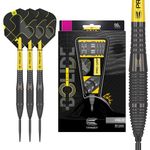 Target Darts Bolide Void 90% Tungsten Dart Set, Steel Tip Swiss Point Darts | Barrel 05, 22G | Professional Darts Sets, Black Darts, Swiss Point Tool Included