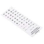 PATIKIL English Keyboard Layout Stickers, 2 Pack Universal Keyboard Replacement Cover for Notebook Desktop Computer Keyboards, White Background Black Lettering