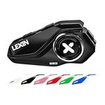 LEXIN G2P Motorcycle Helmet Communication Systems, Group Bluetooth Intercom Headset, FM Radio/ 6 Shells/Universal Pairing/Private Talk/Noise Cancellation, Fit for Snowmobile/ATV, 1 Pack