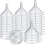 100 Pcs Small Funnel for Filling Small Bottles 2.16 Inch Clear Plastic Mini Funnels, Tiny Funnels Plastic Funnel for Lab Bottles, Essential Oils, Sand Art Bottles, Skin Products, Perfumes, Spices