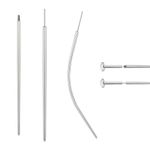 BodyAce 14G 16G 18G 20G Piercing Taper, Stainless Steel Threadless Insertion Pin Screw On Assistant Tool, Curved Body Piercing Stretching Kit for Ear/Nose/Navel/Lip/Eyebrow, Stainless Steel, no