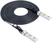 10Gtek 10G SFP+ DAC Cable - 10GBASE-CU Passive Direct Attach Copper Twinax SFP Cable for Cisco SFP-H10GB-CU5M, D-Link, Netgear, Mikrotik, ZTE Devices, 5m(16.5ft)